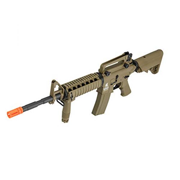 Lancer Tactical Airsoft Rifle 4 Lancer Tactical Gen 2 Upgraded RIS LT-04 AEG Metal Gear Electric Airsoft Gun, Dark Earth