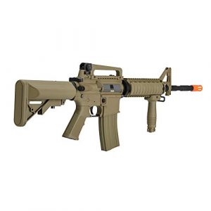 Lancer Tactical Airsoft Rifle 1 Lancer Tactical Gen 2 Upgraded RIS LT-04 AEG Metal Gear Electric Airsoft Gun, Dark Earth