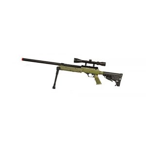 Well Airsoft Rifle 1 Well SPEC-OPS MB13A APS SR-2 Bolt Action Sniper Rifle Airsoft Gun (OD/Scope & Bipod Package)