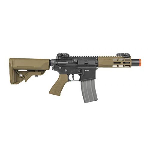 Elite Force Airsoft Rifle 1 Elite Force M4 AEG Automatic 6mm BB Rifle Airsoft Gun, CQC, Black/Tan (2279527)