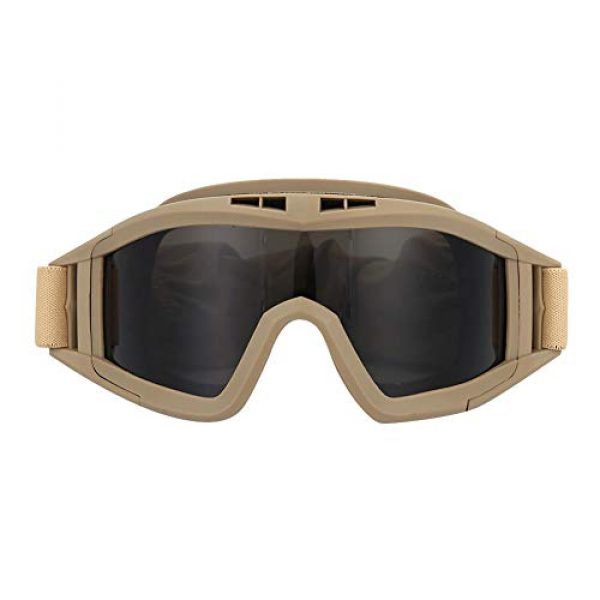Bnineteenteam  3 Tactical Goggles, Paintball Eye Protection Glasses Anti-Dust Anti-Fog Safety Goggles for Riding Hunting Paintball Motorcycle