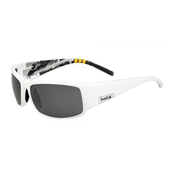 Bolle 1 Bolle King Sunglasses, Medium/Large, TNS Gun, Shiny White Mountain