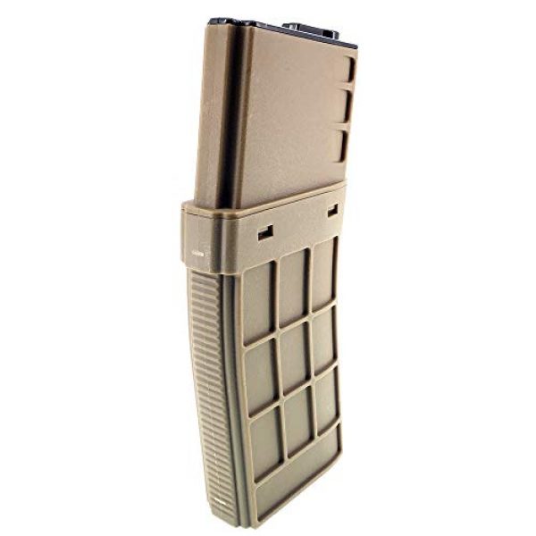 SportPro Airsoft Gun Magazine 4 SportPro CYMA 220 Round Polymer Thermold Waffle Medium Capacity Magazine for AEG M4 M16 Airsoft - Tan