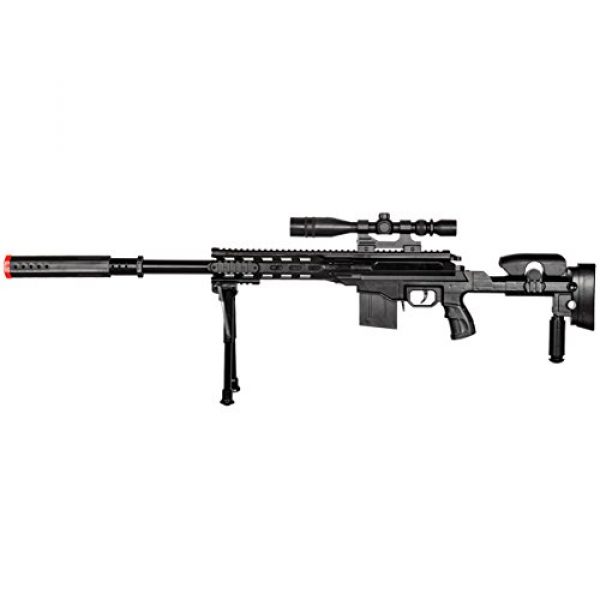 BBTac Airsoft Rifle 5 BBTac Airsoft Sniper Gun Package - Powerful Spring Sniper Rifle, Shotgun, 6mm BB Pellets, Great Starter Pack