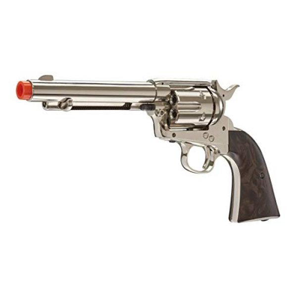 Wearable4U Airsoft Pistol 2 Wearable4U Legends Smoke Wagon Revolver Nickel Airsoft Pistol with 6pack Shells and 5x12 Gram CO2 Tanks Pack of 1000 6mm 0.20g BBS Bundle