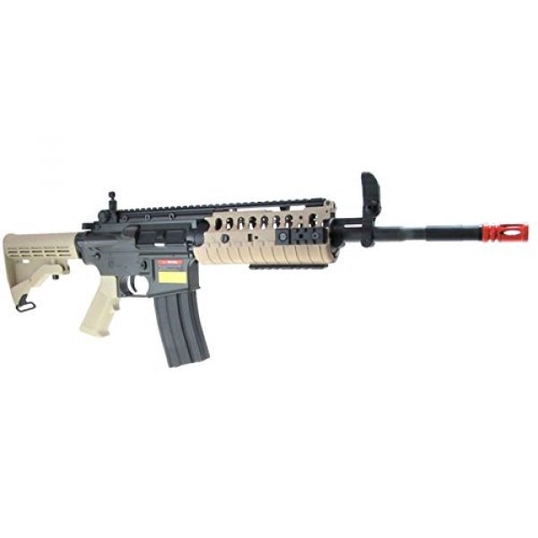 Jing Gong (JG) Airsoft Rifle 4 JG full metal gearbox desert tan aeg w/ integrated rail and high performance tight bore barrel - newest enhanced model by jg(Airsoft Gun)