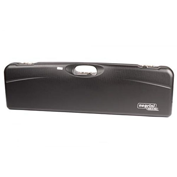 Negrini Cases Rifle Case 1 Negrini Cases 1657LR/5163 Luxury Shotgun Case for High Rib/1 Gun/1 Barrel up to 36-Inch/ABS/Barrel Vertical with Forend Off, Blue/Blue