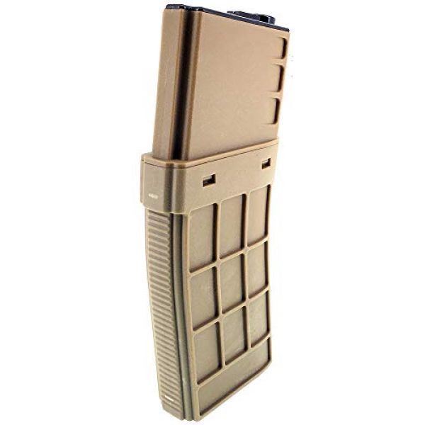 SportPro Airsoft Gun Magazine 4 SportPro CYMA 450 Round Polymer Thermold Waffle High Capacity Magazine for AEG M4 M16 Airsoft - Tan