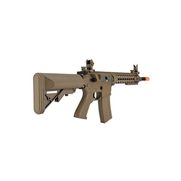 Lancer Tactical Airsoft Rifle 4 Lancer Tactical GEN 2 M4 Custom Body AEG Metal Gear Electric Airsoft Rifle - TAN