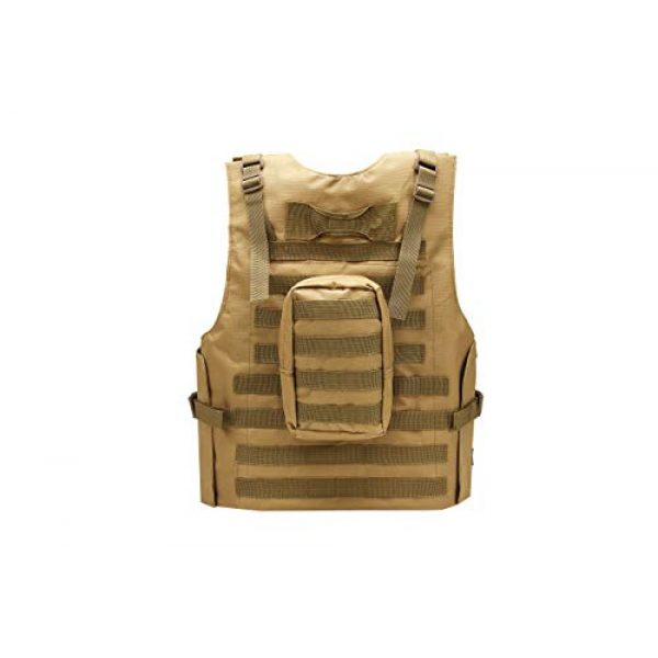 Redemption Tactical Airsoft Tactical Vest 2 Tactical Airsoft Paintball Vest, Free US Flag Patch, Mil Spec 1000D Nylon PALS Molle Modular w/ 4 Mag Pouches, Side Pouch, Chest Mag Pouch