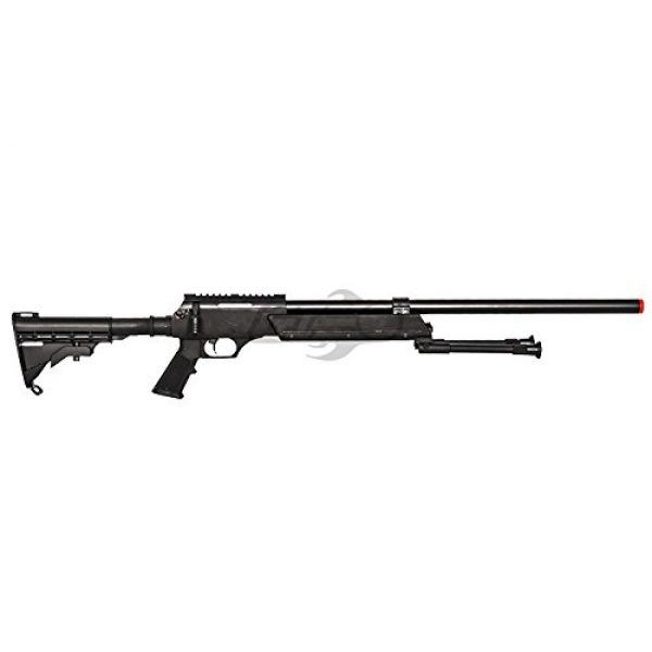 Well Airsoft Rifle 5 Well Full Metal ASR MB06 SR-2 Bolt Action Sniper Rifle Airsoft Gun (Black/ Bipod Package)