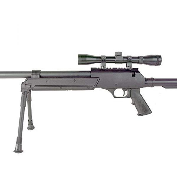 BBTac Airsoft Rifle 4 BBTac Powerful And Precision Spring Airsoft Sniper Rifle Gun, Heavy Weight with 3x Scope and Bipod