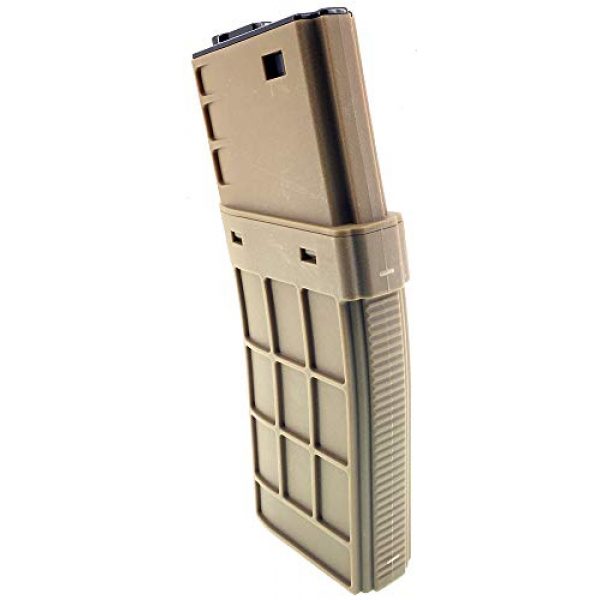 SportPro Airsoft Gun Magazine 3 SportPro CYMA 220 Round Polymer Thermold Waffle Medium Capacity Magazine for AEG M4 M16 Airsoft - Tan