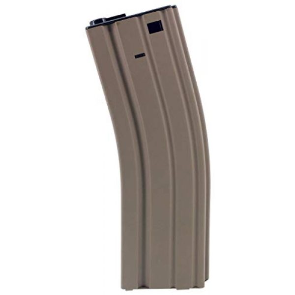 SportPro Airsoft Gun Magazine 1 SportPro Jing Gong 450 Round Metal High Capacity Magazine for AEG M4 M16 Airsoft Tan