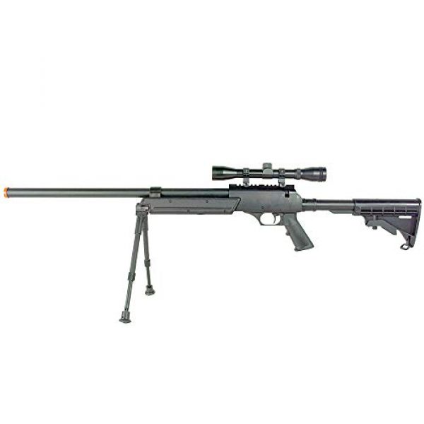 BBTac Airsoft Rifle 2 BBTac Powerful And Precision Spring Airsoft Sniper Rifle Gun, Heavy Weight with 3x Scope and Bipod