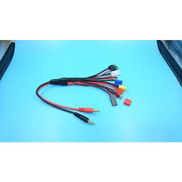SENREAL  2 SENREAL 8 in 1 Banana Plug TRX Connector RC Lipo Battery Charger Adapter Lead Cable for RC Vehicle Car Helicopter Drone Electric Remote Model (8 in 1)