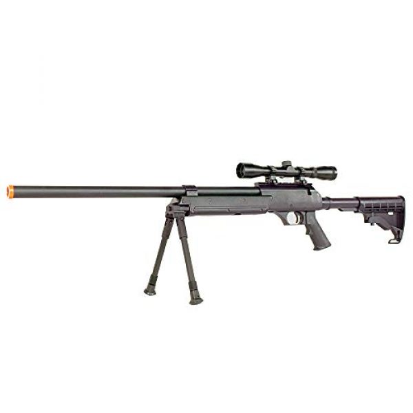 BBTac Airsoft Rifle 3 BBTac Powerful And Precision Spring Airsoft Sniper Rifle Gun, Heavy Weight with 3x Scope and Bipod
