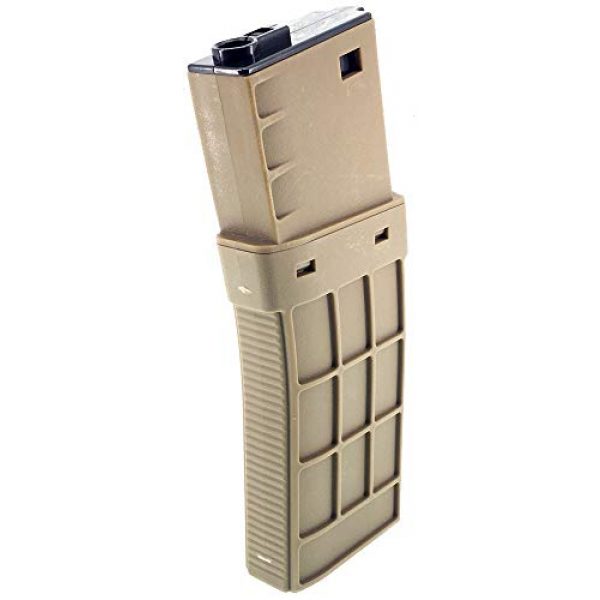 SportPro Airsoft Gun Magazine 1 SportPro CYMA 220 Round Polymer Thermold Waffle Medium Capacity Magazine for AEG M4 M16 Airsoft - Tan