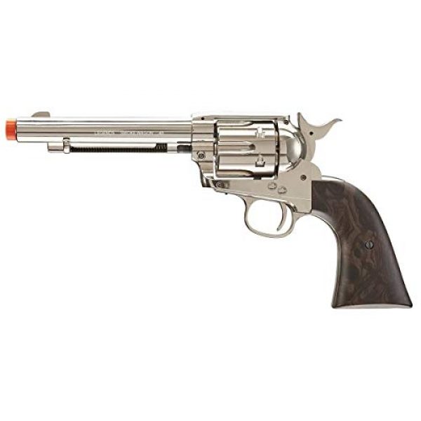 Wearable4U Airsoft Pistol 3 Wearable4U Legends Smoke Wagon Revolver Nickel Airsoft Pistol with 6pack Shells and 5x12 Gram CO2 Tanks Pack of 1000 6mm 0.20g BBS Bundle