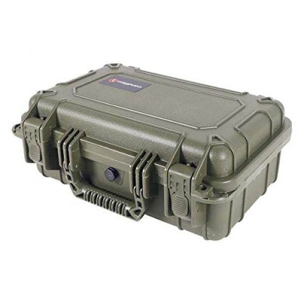 Condition 1 Pistol Case 5 Condition 1 13" Waterproof Protective Hard Case with Foam, Green - 13" x 9" x 5" #232 Watertight IP67 Dust Proof and Shock Proof TSA Approved Portable Carrier