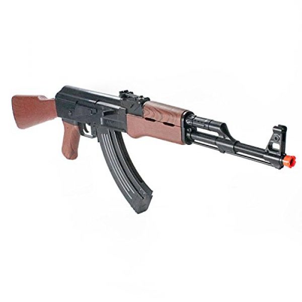 BBTac Airsoft Rifle 6 BBTac Airsoft Spring Rifle A&K Airsoft Gun Full Size Great for Starter Shoot 6mm BBS with Safe Mode, Wood Color