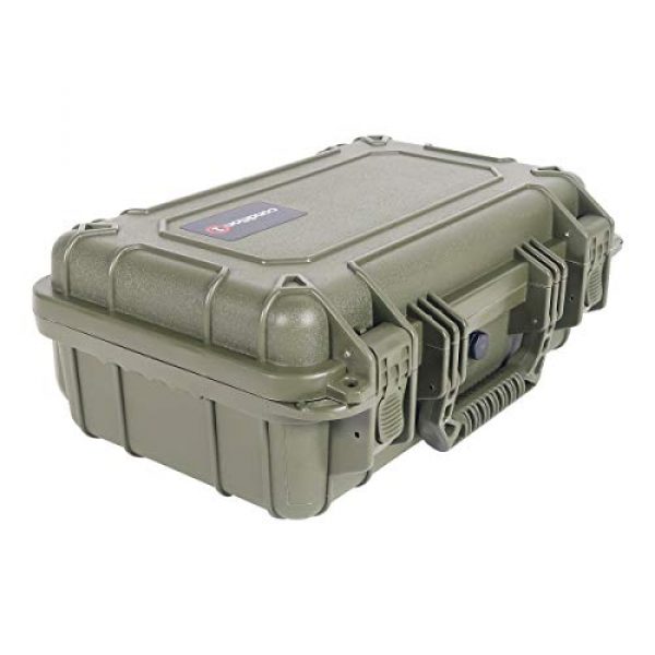 Condition 1 Pistol Case 3 Condition 1 13" Waterproof Protective Hard Case with Foam, Green - 13" x 9" x 5" #232 Watertight IP67 Dust Proof and Shock Proof TSA Approved Portable Carrier