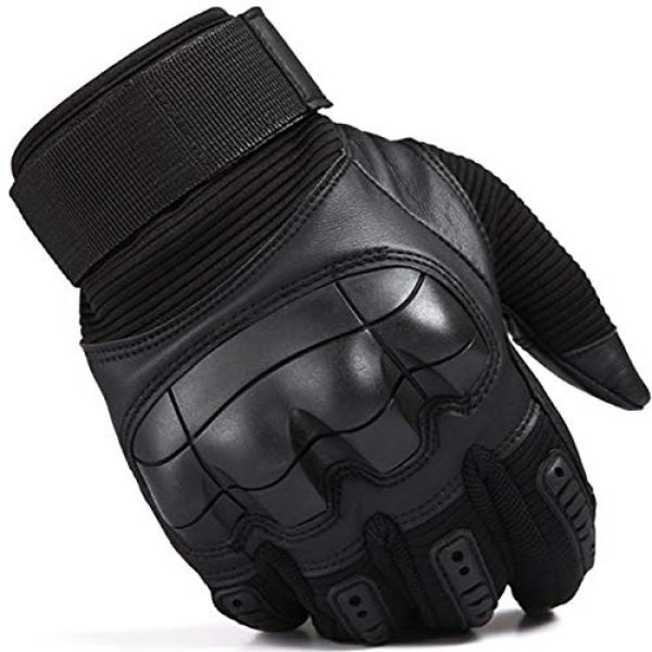 SHAWINGO  6 SHAWINGO Touch Screen Tactical Army Military Rubber Hard Knuckle Gloves for Motorcycle Cycling Hunting Airsoft Paintball Shooting