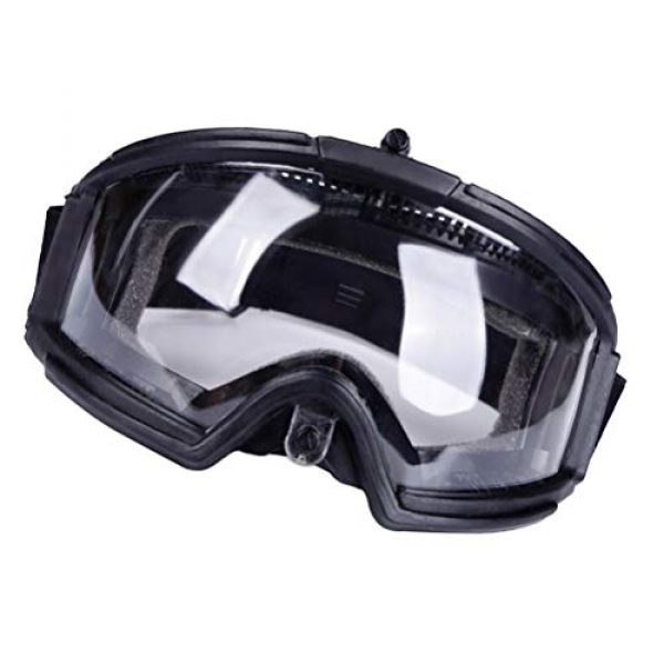 BESPORTBLE 5 BESPORTBLE Safety Goggle Glasses CS Game Protective Glasses Outdoor Sports Ski Riding Eyewear Eye Protection Goggles for Airsoft Paintball (Black Style)