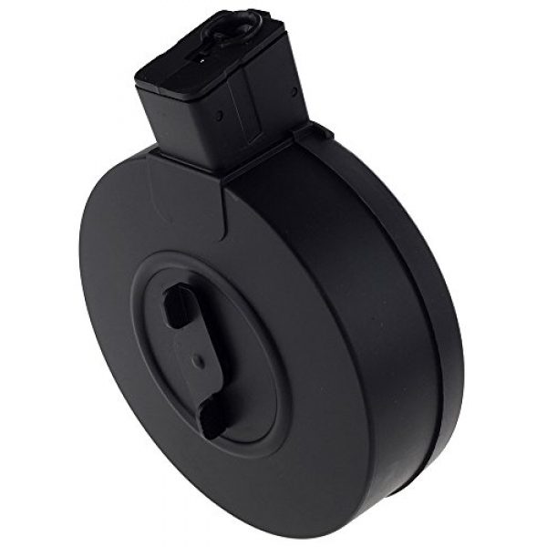 SportPro Airsoft Gun Magazine 1 SportPro 370 Round Polymer Drum Magazine for AEG Vz61 Airsoft Black