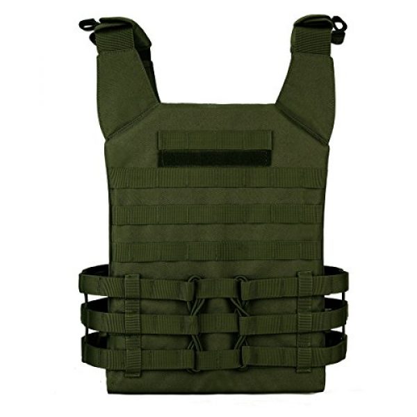 Unistrengh Airsoft Tactical Vest 3 UNISTRENGH Tactical Molle Vests Airsoft Paintball Breathable Adjustable Ultralight Assault Swat Vest with Detachable EVA Protective Safety Guard
