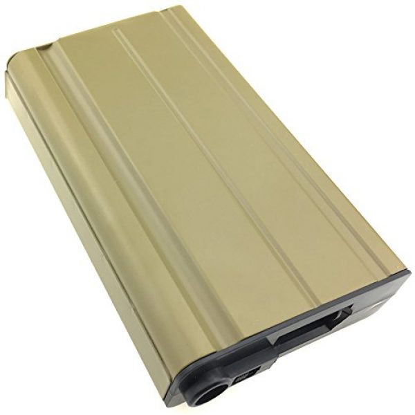 SportPro Airsoft Gun Magazine 6 SportPro 360 Round Metal High Capacity Magazine for AEG Scar-H Airsoft Tan