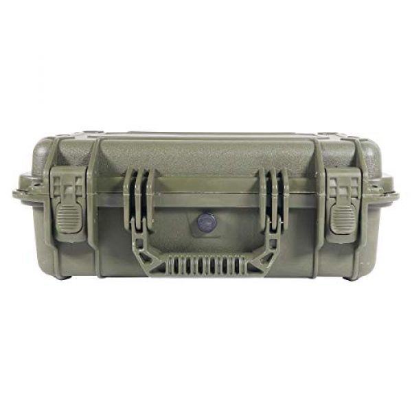 Condition 1 Pistol Case 4 Condition 1 13" Waterproof Protective Hard Case with Foam, Green - 13" x 9" x 5" #232 Watertight IP67 Dust Proof and Shock Proof TSA Approved Portable Carrier