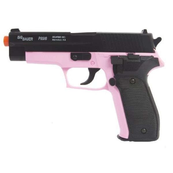 Sig Sauer Airsoft Pistol 1 Sig Sauer P226 Pistol with Spare Magazine, Black/Pink