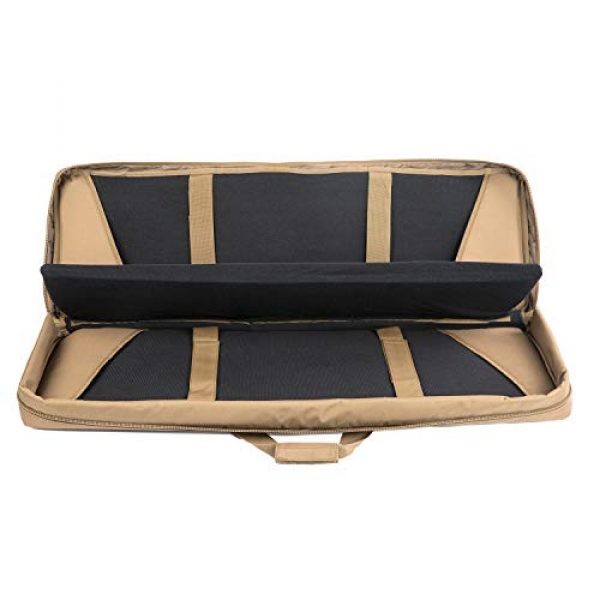 Fox Tactical Airsoft Gun Case 6 Fox Tactical 38 42 Inch Double Long Rifle Gun Case Bag Outdoor Tactical Carbine Cases Water Dust Resistant Fireproof for Hunting Shooting (Tan, 42in)