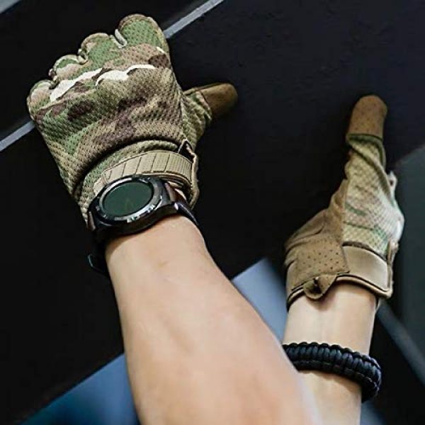 HYCOPROT  7 HYCOPROT Tactical Gloves, Mesh Breathable Waterproof Windproof Outdoor Gloves with Flexible Touch Screen Hard Knuckle Protect for Cycling Motorcycle Climbing Gardening Hunting Gear
