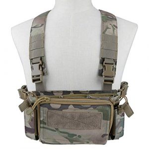 Downhill Airsoft Tactical Vest 1 Camouflage Tactical Vest Airsoft Ammo Box Rig, and Chest Camo Downhill Tactical Vest 5.56 Inch, 0.354InchTactical Vest