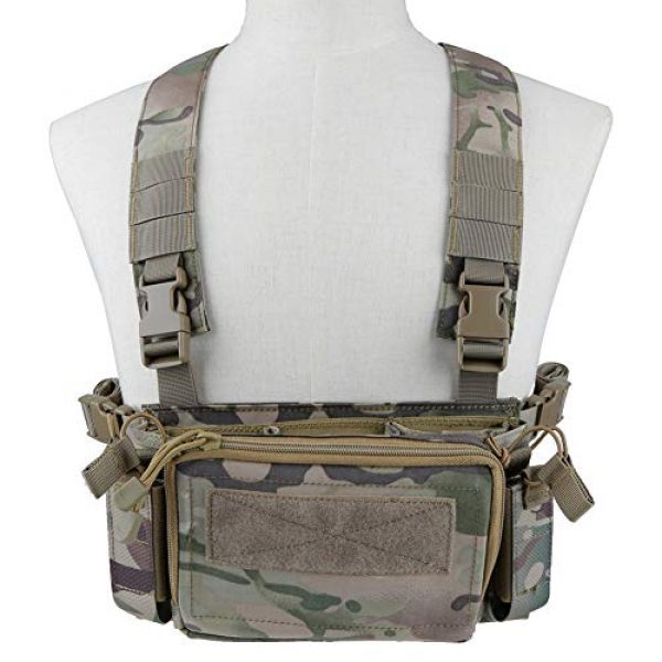 Downhill Airsoft Tactical Vest 1 Camouflage Tactical Vest Airsoft Ammo Box Rig, and Chest Camo Downhill Tactical Vest 5.56 Inch, 0.354InchTactical Vest