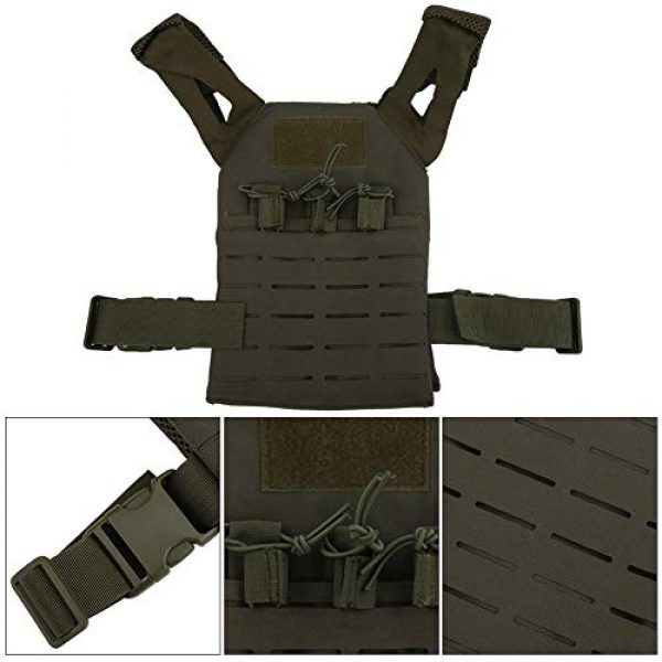 Demeras Airsoft Tactical Vest 5 Demeras Tactics Vest Outdoor Vest Anti-Static Multifunctional Lightweight Wear-Resistant Oxford Cloth CS for Kids