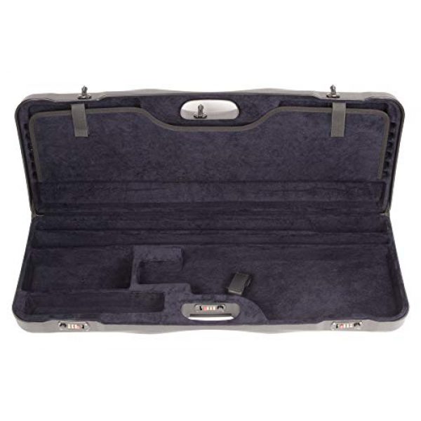 Negrini Cases Airsoft Gun Case 2 Negrini Cases 1652LR-TS/5040 Shotgun Case for O/U ABS/1 Gun/1 Barrel up to 33 1/2-Inch with 3 Tube Set, Black/Blue