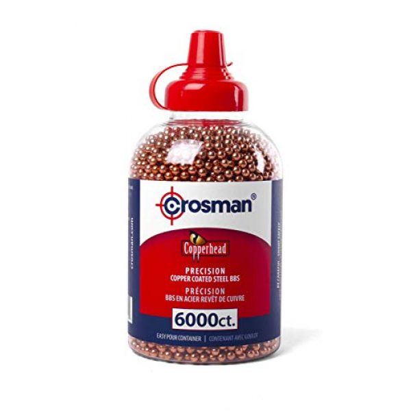 Crosman Air Gun Pellet 1 Crosman Copperhead 4.5mm Copper Coated BBs In EZ-Pour Bottle For BB Air Pistols And BB Air Rifles