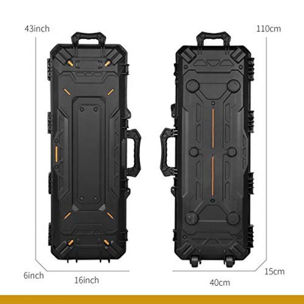 OneTigris Airsoft Gun Case 7 OneTigris Hard Gun Case Watertight Protective Case with Customizable Foam for Pistol (Black - 45L)