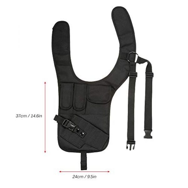 JSVDE Airsoft Gun Case 5 JSVDE Men's Shoulder Tactical Bag Concealed Carry Holster Waistband Airsoft Pistol Waterproof Nylon Stealth Tactical Accessory Bag