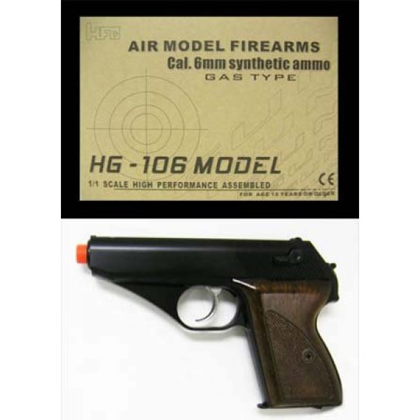 HFC Airsoft Pistol 3 hg-106b3 HFC black gas pistol #hg-106b3 hfc black bb gun hg-106 cal. 6mm(Airsoft Gun)
