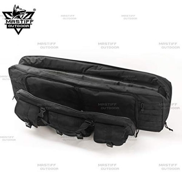 Mastiff Outdoor Rifle Case 3 Mastiff Outdoor Tactical Double Long Rifle Pistol Gun Bag Firearm Hungting Pack Transportation Case Paintball Airsoft Length 36" 42"