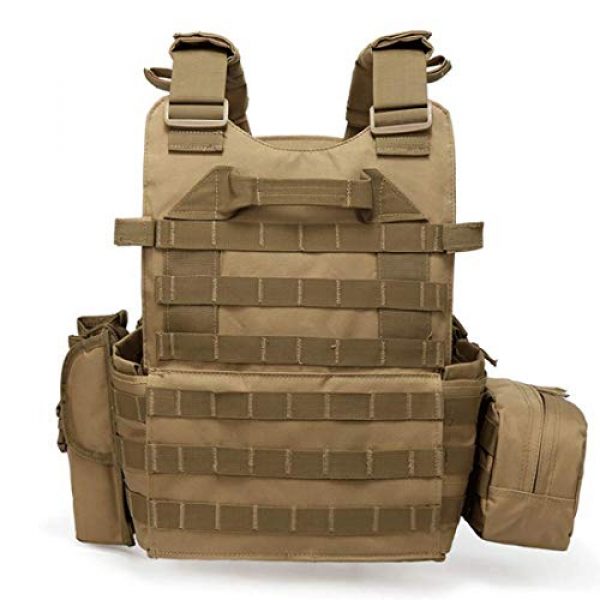DMAIP Airsoft Tactical Vest 2 DMAIP Hunting Molle Tactical Vest Combat Security Training Tool Pouch Modoular Protective Durable Waistcoat for Outdoor Paintball CS Game Airsoft Climbing Hiking