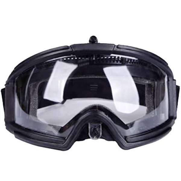 BESPORTBLE 1 BESPORTBLE Safety Goggle Glasses CS Game Protective Glasses Outdoor Sports Ski Riding Eyewear Eye Protection Goggles for Airsoft Paintball (Black Style)