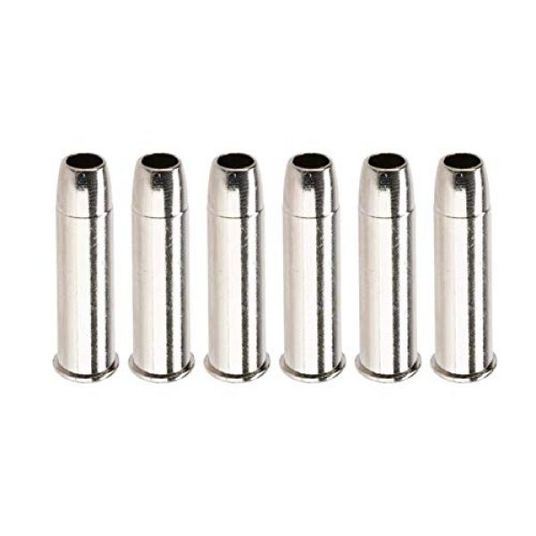 Wearable4U Airsoft Pistol 6 Wearable4U Legends Smoke Wagon Revolver Nickel Airsoft Pistol with 6pack Shells and 5x12 Gram CO2 Tanks Pack of 1000 6mm 0.20g BBS Bundle