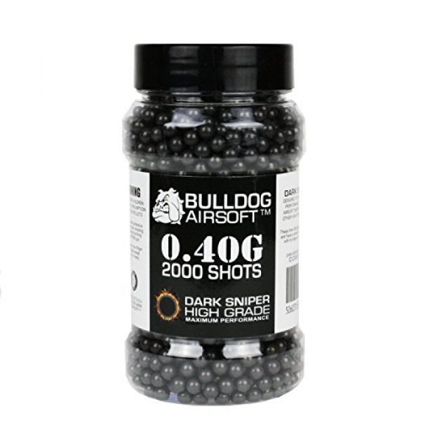 BULLDOG AIRSOFT Airsoft BB 1 Bulldog 0.40g 2000 Dark Sniper Airsoft BB Pellets Black
