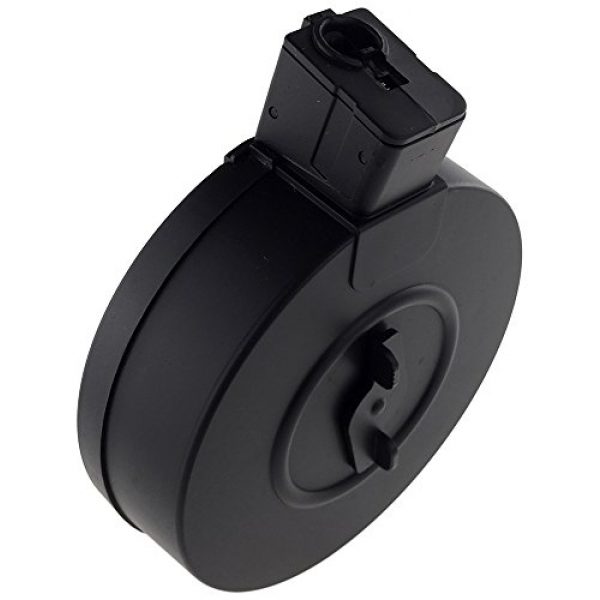 SportPro Airsoft Gun Magazine 2 SportPro 370 Round Polymer Drum Magazine for AEG Vz61 Airsoft Black