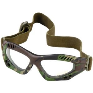 Miltec  1 Mil-Tec Commando Goggles Air Pro Clear Lens Woodland Frame